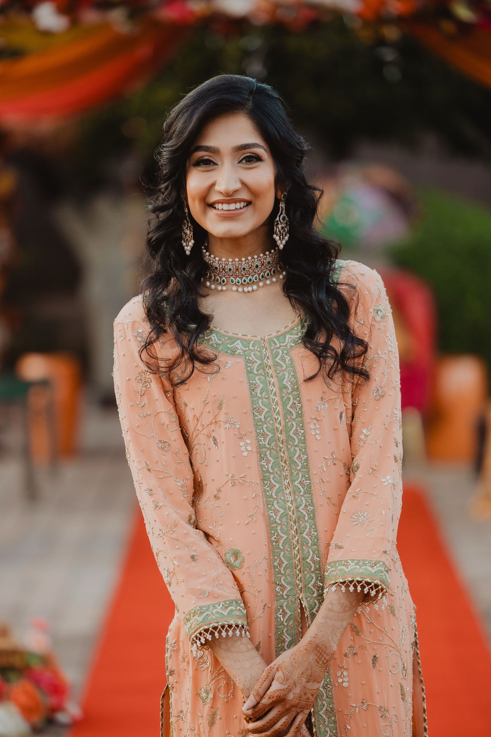 Black tie reception details and wedding preparations photograph from Amrit and Yousef’s wedding celebration