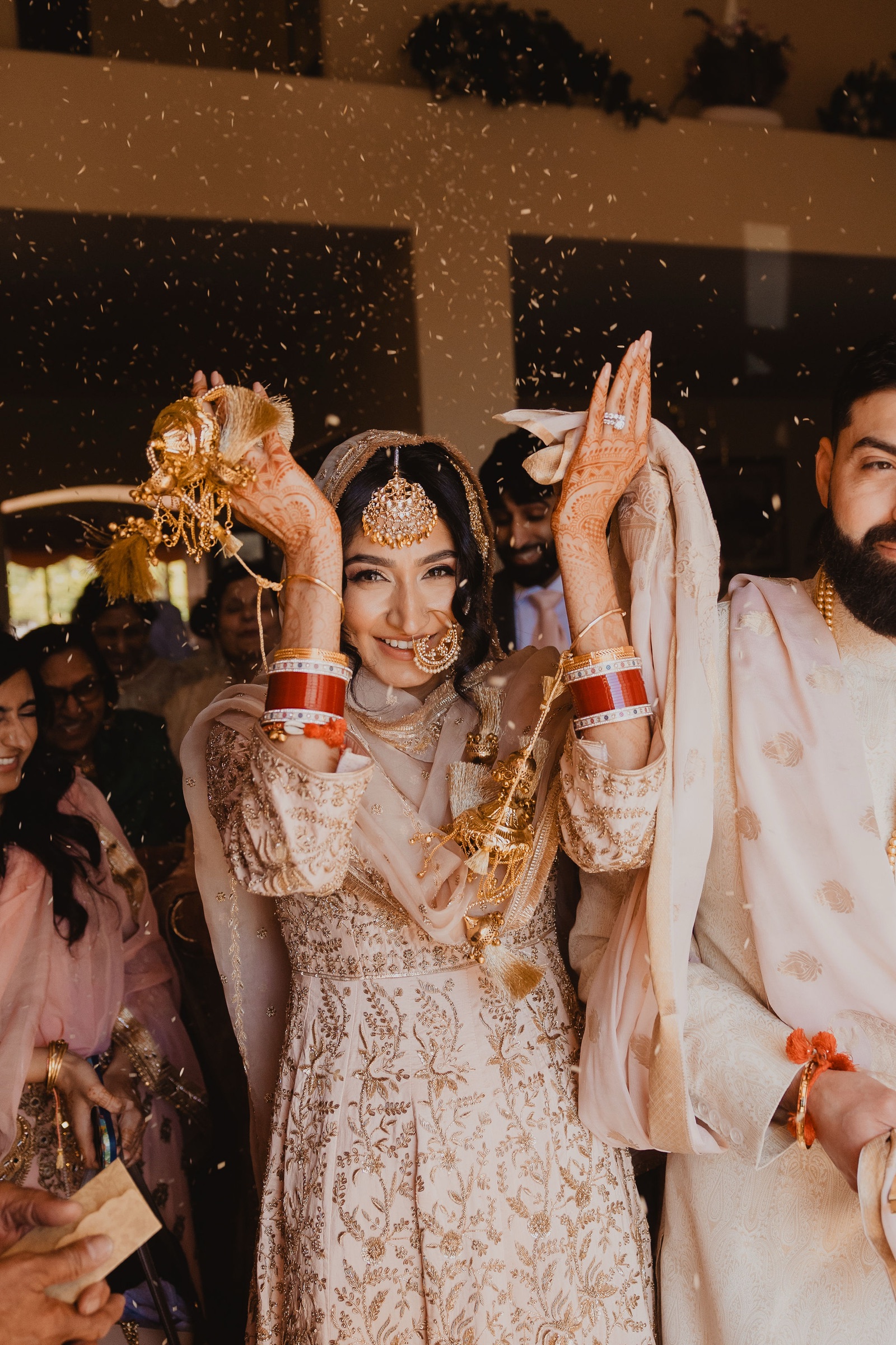 Indoor portraits and post-ceremony family moments photograph from Amrit and Yousef’s wedding celebration