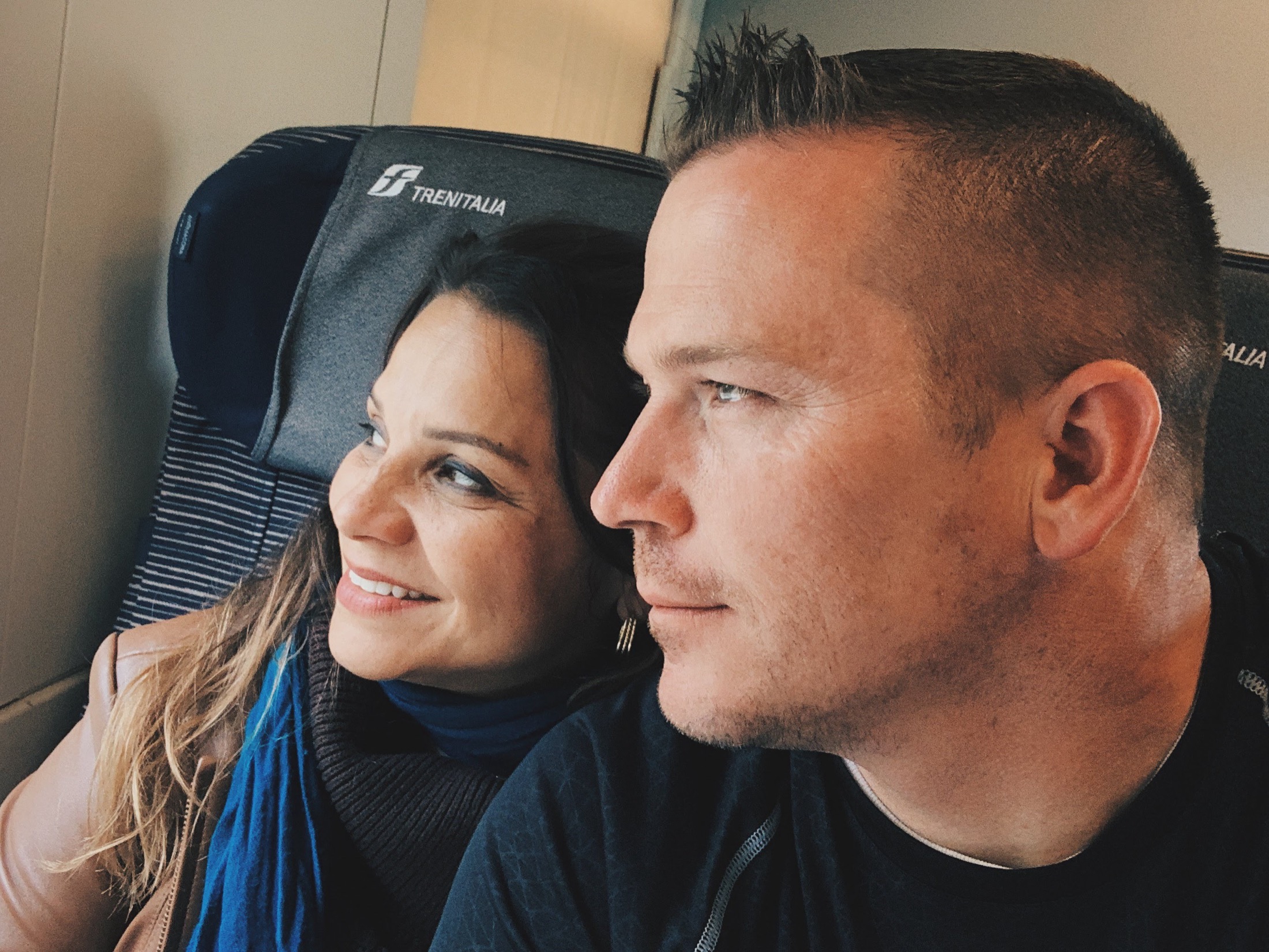Trevor Dayley and his wife traveling together