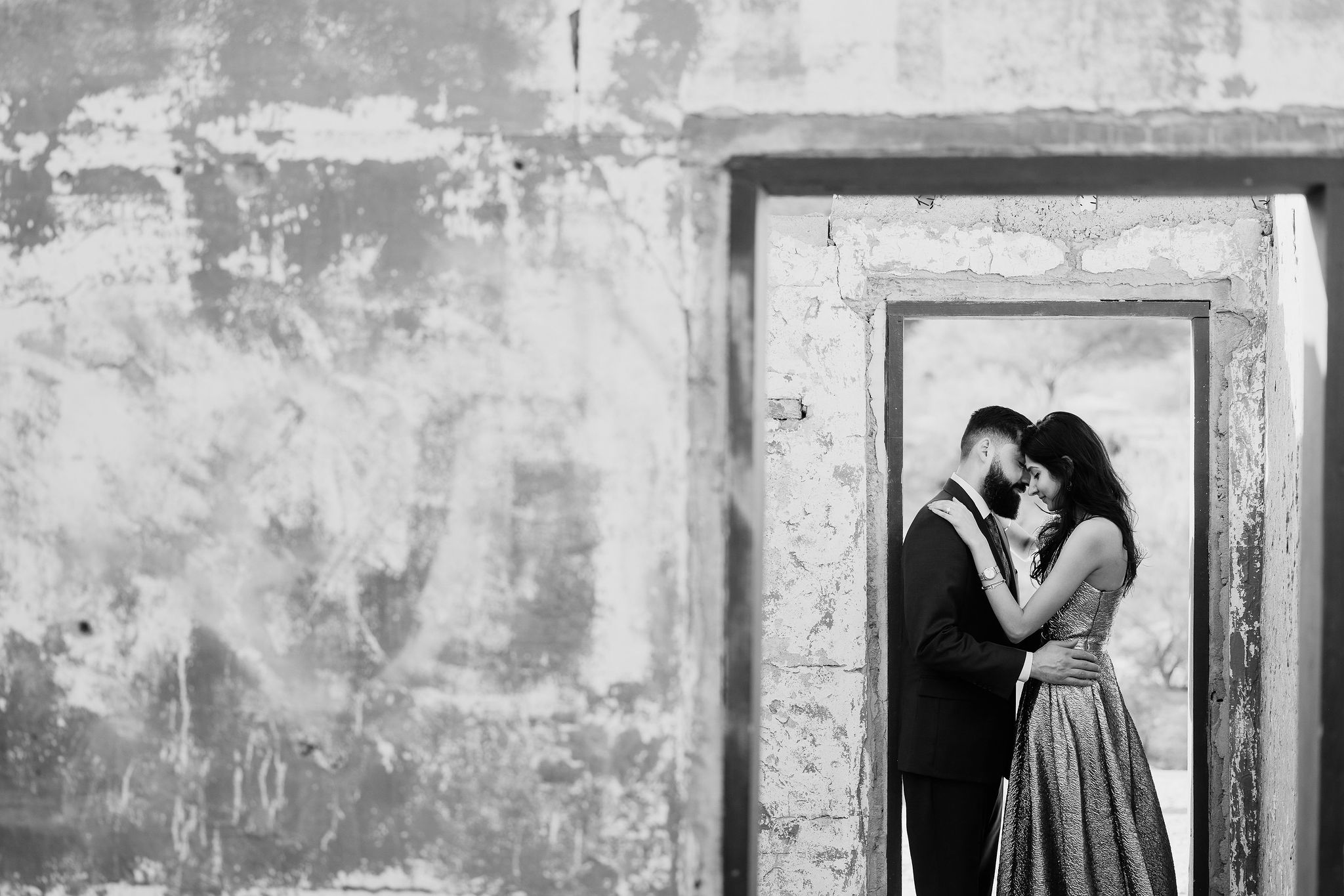 Amrit and Yousef during their sunrise engagement session