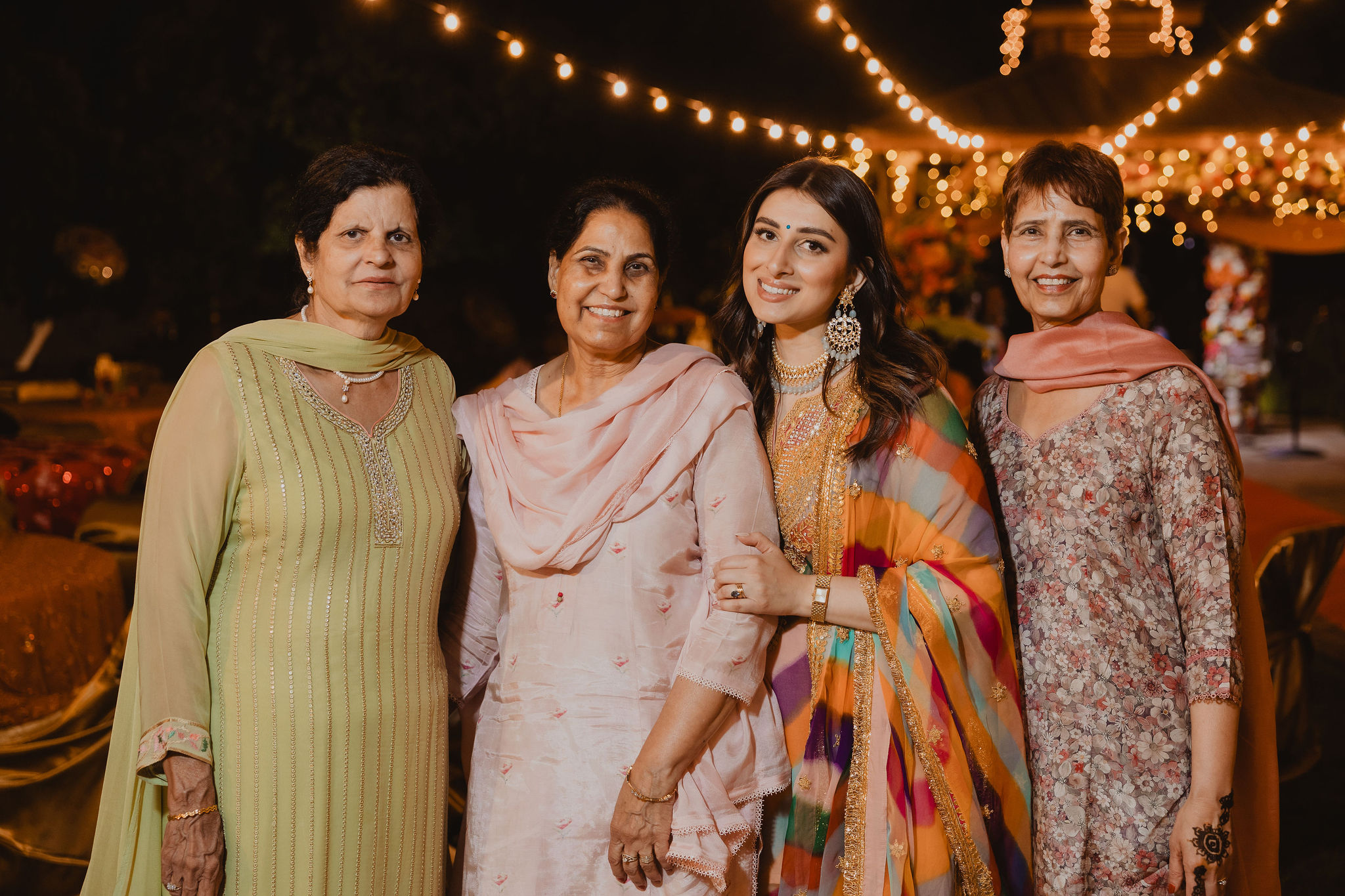 Backyard Mendhi Maiyan and Jaggo celebration photograph from Amrit and Yousef’s wedding celebration