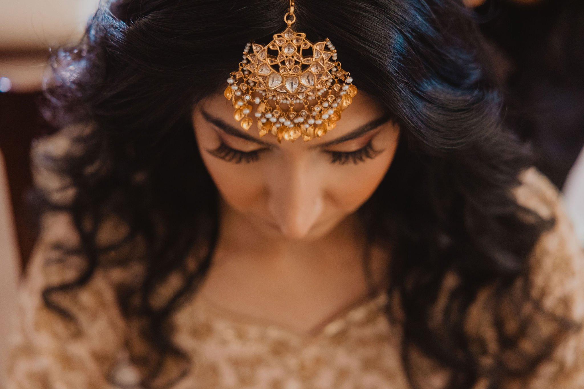 Wedding preparation before the Superstition Mountains ceremony photograph from Amrit and Yousef’s wedding celebration