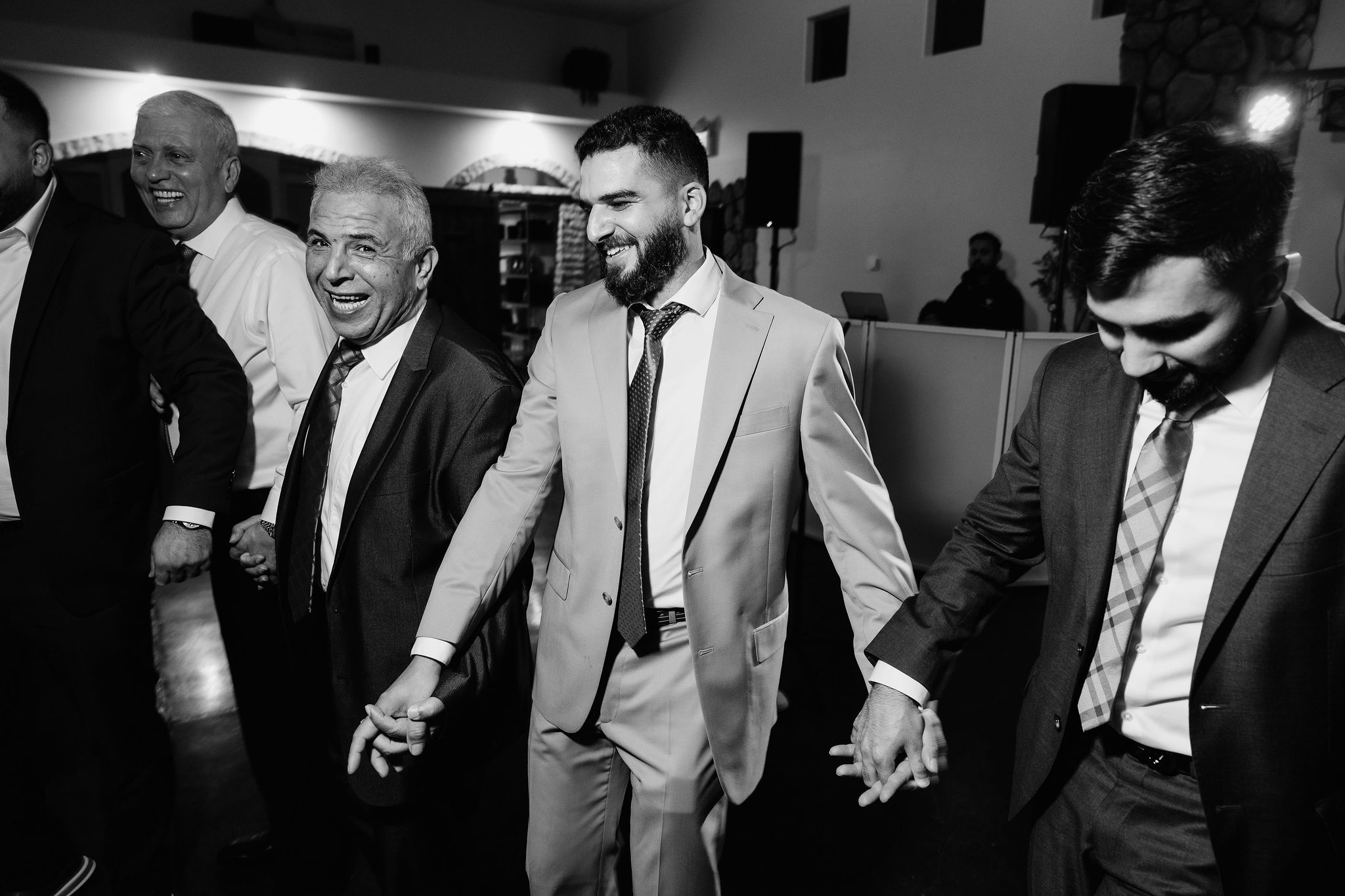 Evening portraits and reception dance floor photograph from Amrit and Yousef’s wedding celebration