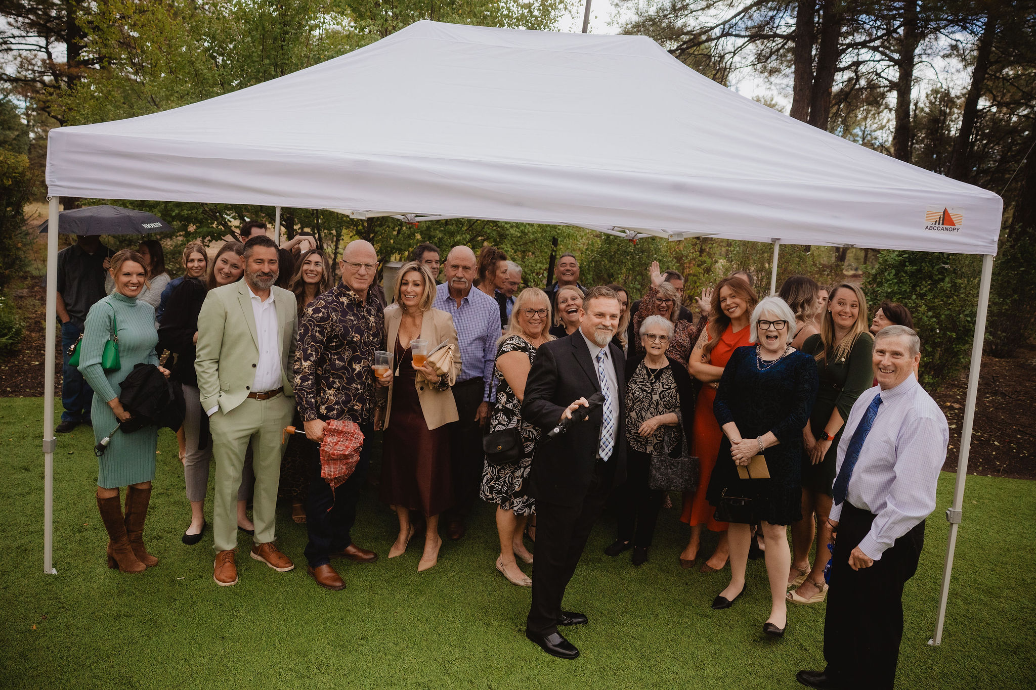 Family group photo before the ceremony