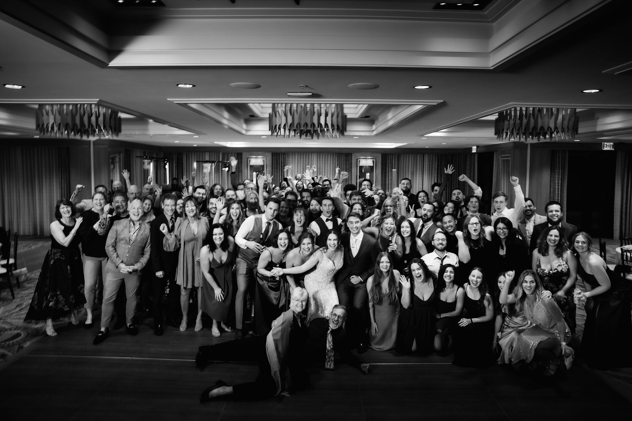 Large group photo before the dance floor opened